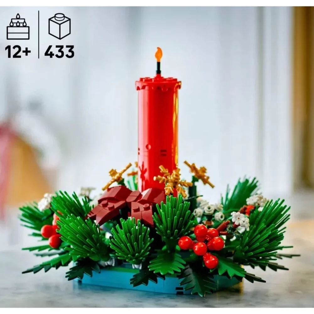 LEGO 433pcs Christmas Table Decoration Building Toy 40743 Wreath Candle 12+
